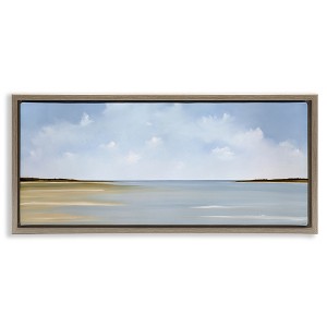 Stupell Industries Beach Clouds Landscape Floating Frame Canvas Art - 1 of 4