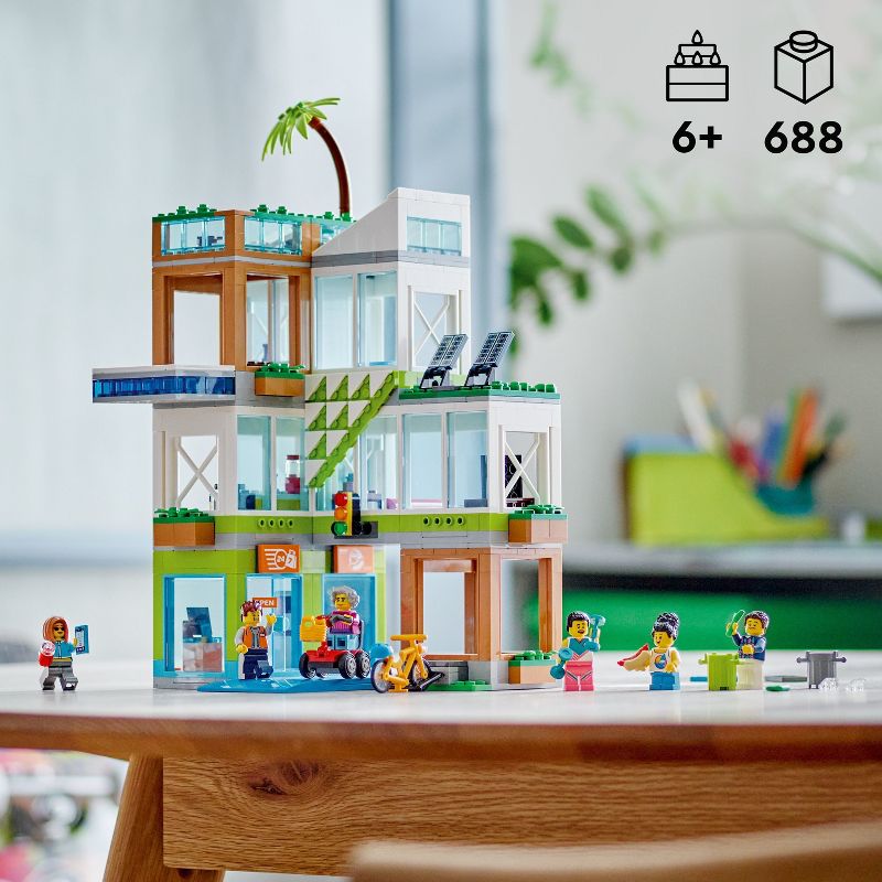 LEGO City Apartment Building Fun Toy Set with Connecting Room Modules 60365, 3 of 9