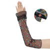 INSPIRE CHIC Women's Long Polka Point Bowknot Lace Pleated Fingerness Arm Sleeves Gloves 1 Pair - 3 of 4