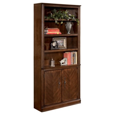 75.13" Large Hamlyn Door Bookshelf Medium Brown - Signature Design by Ashley