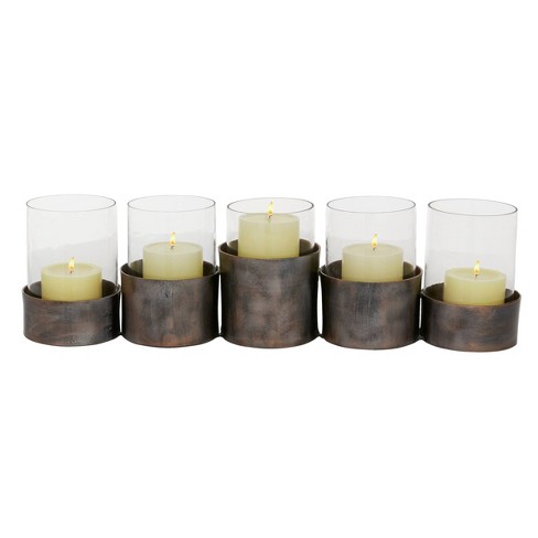 1/2/4/6pcs Column Candle Holder & 5*7cm Round Candles Creative