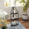Bookcase Rustic Corner Shelf with Open Shelves and No Assembly Required for Home Office 17.7in Wide - 3irtyhousy - 3 of 4