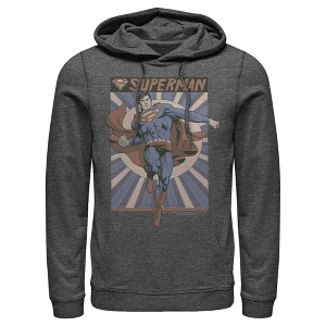Men's Superman Classic Hero Pose Pull Over Hoodie - 1 of 3