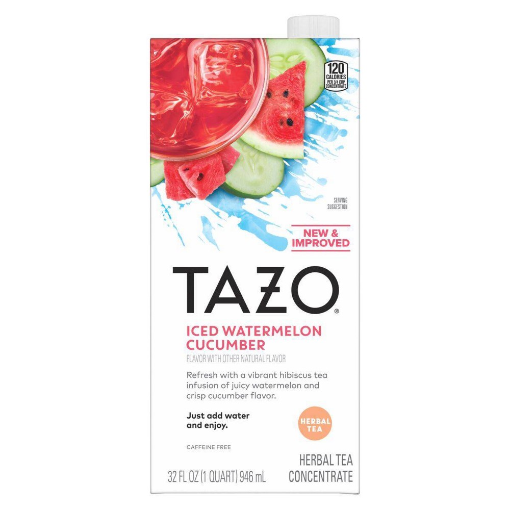 Tazo Refreshers Iced Watermelon Cucumber Iced Tea Concentrate - 32 fl oz