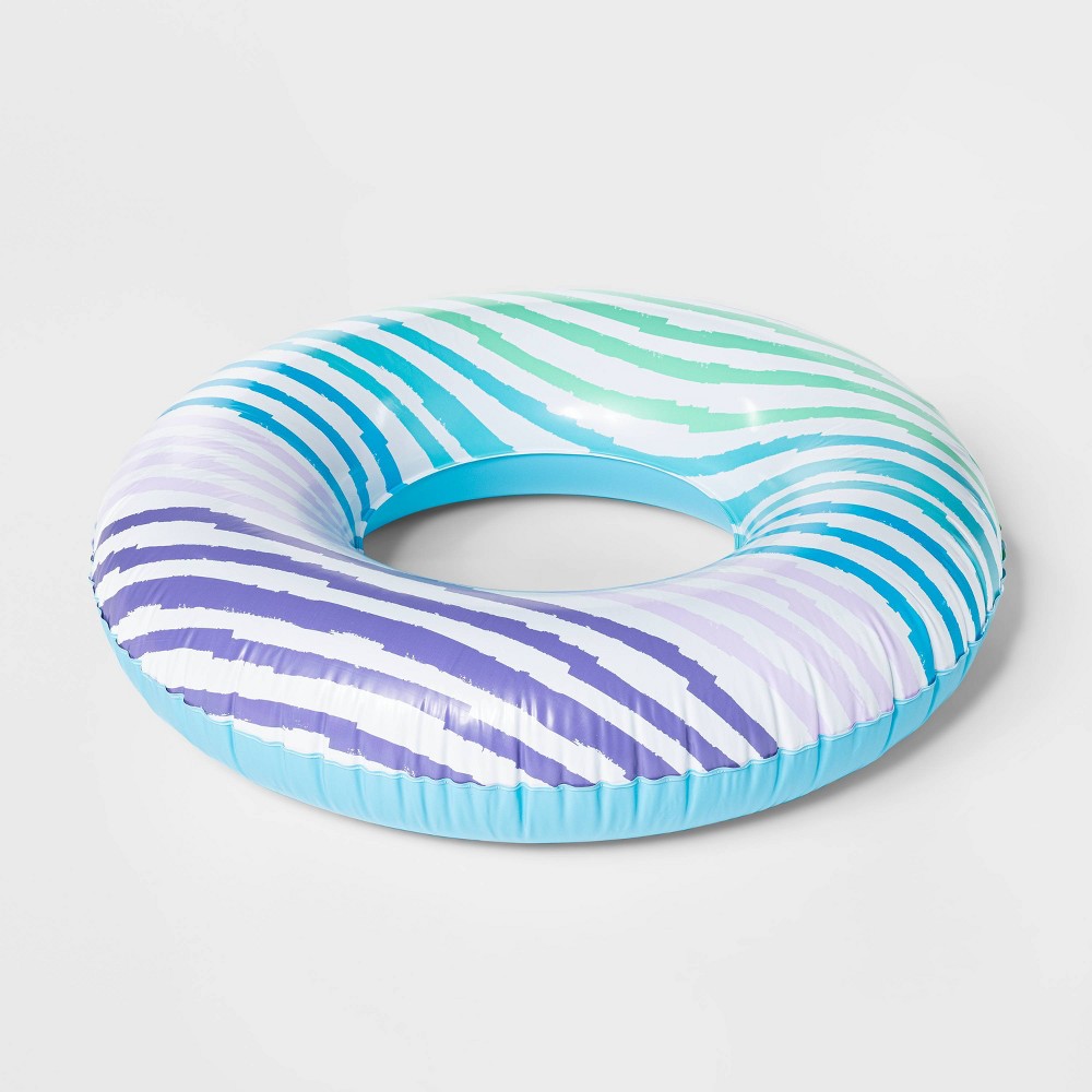 Blue Striped Ring Tube - Sun Squad