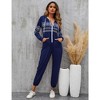Womens Loose Fit Jumpsuit Nordic Print Hooded Jumpsuit wtih Front Zipper Elastic Ankle Jogger Jumpsuits - 3 of 4