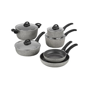 BALLARINI Parma by HENCKELS 10-Piece Forged Aluminum Nonstick Cookware Set, Pots and Pans Set, Granite, Made in Italy - 1 of 4