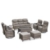 Gymojoy Outdoor Patio Sofa Ottoman Table with Swivel Chairs - 3 of 4