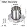 Unique Bargains Stainless Steel Wardrobe Pipe Holder Shower Closet Curtain Rod Pole Brackets 4 Pcs - 2 of 4