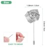 Unique Bargains Wedding Groom Boutonnieres Rose Flower Lapel Pins for Men 1 Pc - 3 of 4