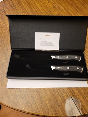 Joyjolt 4pc Steak Knives Set Of 4. High Carbon, X50 German Steel Kitchen  Knife Set : Target