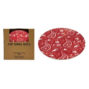 Transpac Melamine Red Bandana App Plates Set of 4 Home Decorations Patriotic - 1 of 1