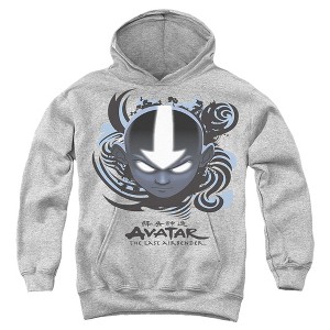 Boys’ Avatar The Last Airbender Airbender Blue And Black Kanji Hooded Sweatshirt - 1 of 4