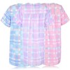 JEFFRICO 3 Pack House Dresses for Women with Pockets - Lightweight Breathable Short Sleeve Muumuu & Nightgowns - Dusters - 4 of 4