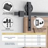 SMARTSTANDARD Classic Industrial Style Single Sliding Barn Door Hardware Kit, Heavy Duty Track with Big Wheel Hangers (Door Not Included) - 2 of 4