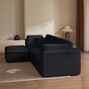 TiramisuBest 110" Cloud Sectional Couch, Convertible L-Shape Modular Sofa with Ottoman, 3-Seater Couch for Living Room, Gray - 3 of 4