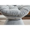 Papasan Chair w/Cushion and Frame,Oversized Comfy Chenille Upholstered Round Swivel Accent Chair for Living Room Bedroom - 4 of 4