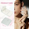 Unique Bargains Velvet Snap Button Pendant Necklace Jewelry Storage Box - 2 of 4