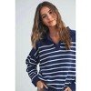 Women's V Neck Cozy Sweater - Buttermelon - 4 of 4