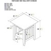 AFI Furnishings Nantucket End Table with Charging Station in White - 3 of 4