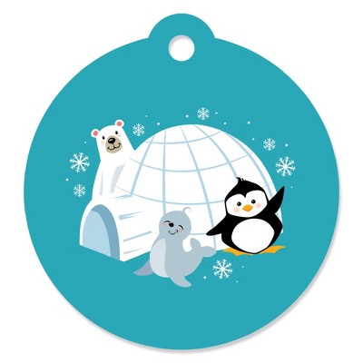 Big Dot of Happiness Arctic Polar Animals - Winter Baby Shower or Birthday Party Favor Gift Tags (Set of 20)