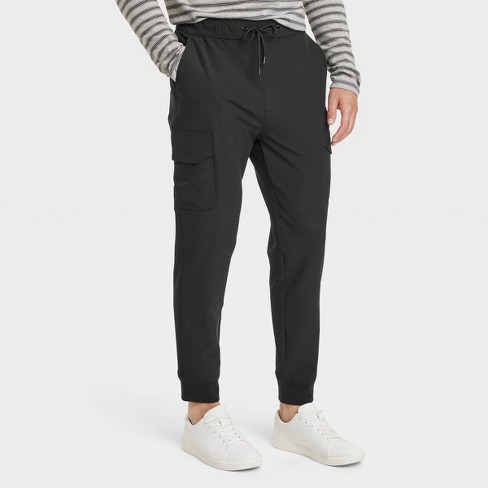 Men's Super Combed Cotton Rich Regular Fit Trackpants with Side Pockets -  Graphite & Black