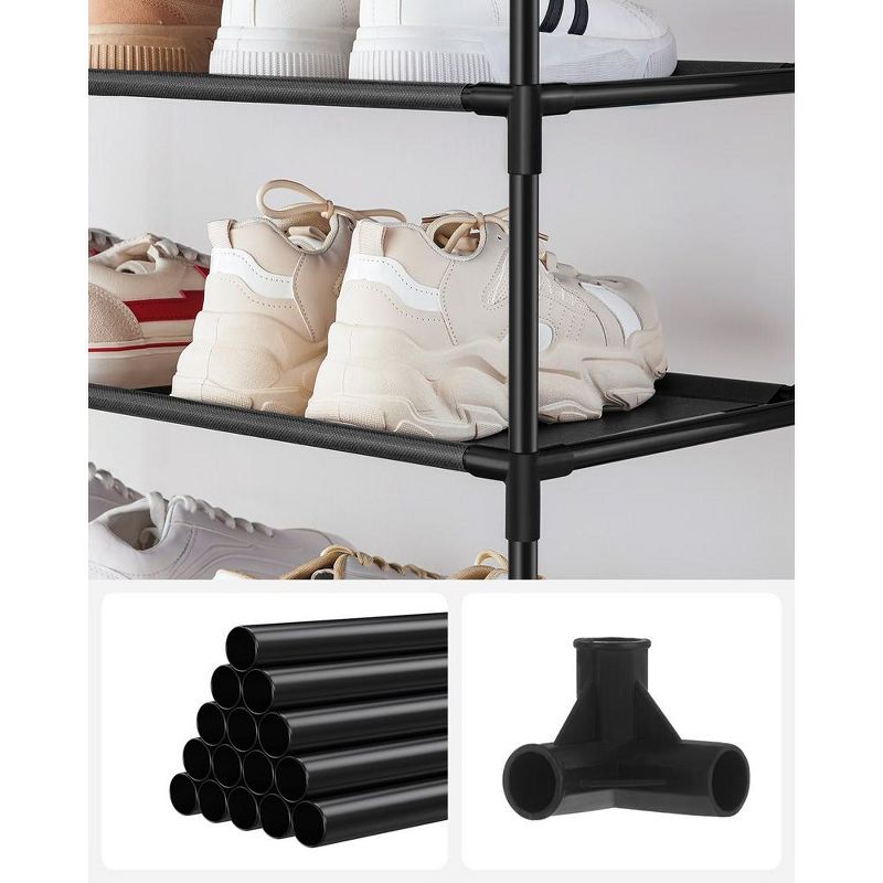 SONGMICS Shoe Rack 5-Tier Shoe Shelf 17.7 x 11 x 35 Inches Black, 4 of 8