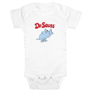 Infant's Dr. Seuss Horton the Elephant Classic Logo  Bodysuit - White - 6 Months - 1 of 3