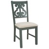 NicBex Round Dining Table Set for 4 Fabric Chairs with Special-shaped Table Legs, Storage Shelf for Dining Room - 2 of 4
