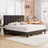 Dark Gray Platform Bed with Fabric Upholstered Headboard & No Box Spring Needed - 3 of 4