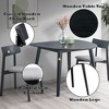GDFStudio Zephyra Modern Rubberwood 3 Piece Dining Set with Linen Upholstered Chairs - 4 of 4