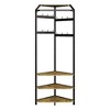 Corner ‌Hall Tree with Bench and Shoe Storage,3-in-1 Entryway Bench with Hooks for Mudroom, Corner Wall Rack in Iron and MDF with Anti-Tipping Design - 3 of 4