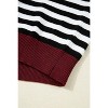 Striped Panels Colorblock Sleeve Chic Sweater - 4 of 4