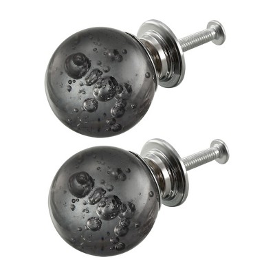 Unique Bargains DIY Furniture Cabinet Aluminum Alloy Crystal Pull Knob 2 Pcs