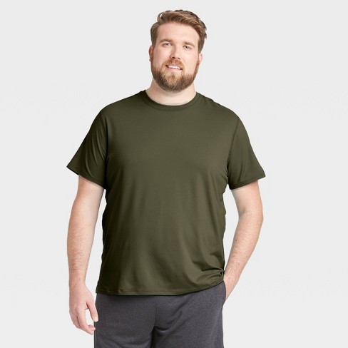 Men's Short Sleeve Performance T-Shirt - All In Motion™ Olive Green L