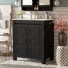 NicBex 24/30/36/48/72" Vintage Style Bathroom Vanity with Ceramic Sink,Matte Black Storage Cabinet for Bathroom,4"Faucet Hole(Faucet Not Included) - 3 of 4