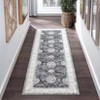 Vintage Rug Non Slip Non Shedding Washable Rug Bordered Printed Low Pile Soft Distressed Foldable Carpet for Bedroom Living Room Office Nursery - 2 of 4