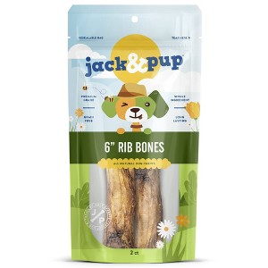 Jack&Pup Rib Bone All Ages Dog Treat with Beef Flavor - 4.8oz - 1 of 3