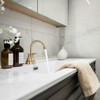Cobbe 2-Handle 4-Inch Brushed Gold Bathroom Faucet, Bathroom Vanity Sink Faucets with Pop-up Drain and Supply Hoses - 3 of 4