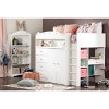 Twin Tiara Kids' Loft Bed with Desk Pure White - South Shore: Modern Loft & Bunk Bed, Twin Size, Particle Board Frame - image 2 of 4