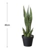 Coucheta Artificial Snake Plant Fake Sansevieria Indoor Decoration, Lifelike Faux Silk Plant Home Garden Decor Mother In Law Tongue Plants with Potted - 4 of 4