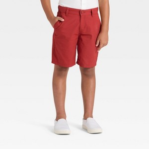 Boys' Flat Front 'At the Knee' Chino Shorts - Cat & Jack™ - 1 of 3