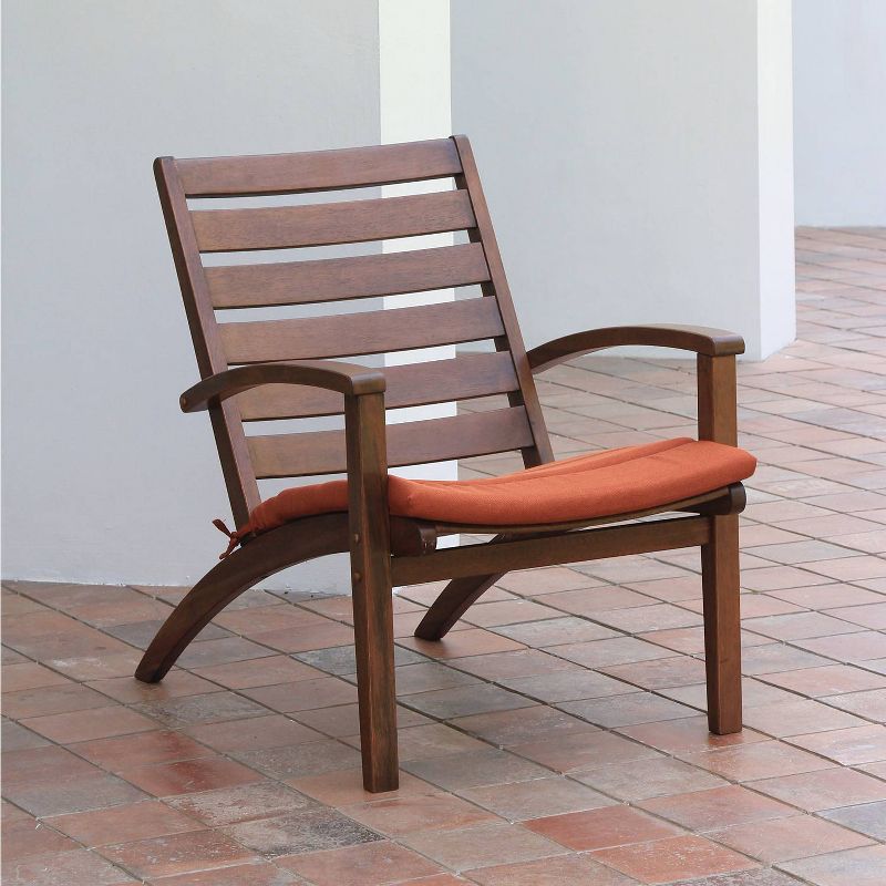 Westlake 3pc Wood Patio Chat Set with Cushion - Red Brick - Cambridge Casual, 4 of 10