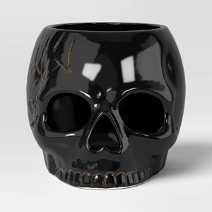 Halloween Skull Pillar Candle Holder - Threshold™ - 1 of 4
