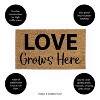 Evergreen Flag Funny Welcome Mat Coir Doormat | 28" x 16" Front Door Mat Outdoor Entrance | No Slip Door Rugs Entryway Indoor | Love Grows Here - 4 of 4