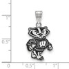 Black Bow Jewelry Sterling Silver Wisconsin Badgers NCAA Large Pendant - 2 of 3
