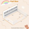 Safstar Full Size Montessori Floor Bed w/ Bookcase Storage Shelves & Safety Fence Rails - 2 of 4
