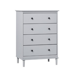 NicBex 4 Drawers Dresser for Bedroom,Chest of Drawers with Round Knobs Design,Modren Freestanding Dresser,Storage Dressers for Bedroom,Gray - 1 of 4