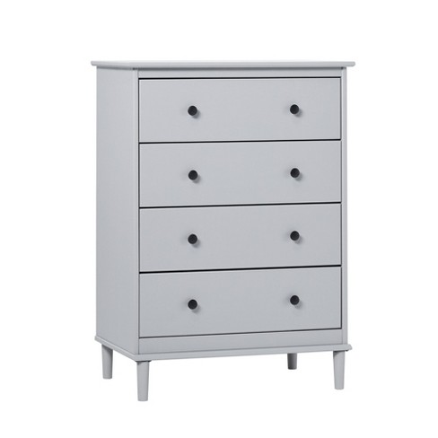 NicBex 4 Drawers Dresser for Bedroom,Chest of Drawers with Round Knobs Design,Modren Freestanding Dresser,Storage Dressers for Bedroom,Gray - image 1 of 4