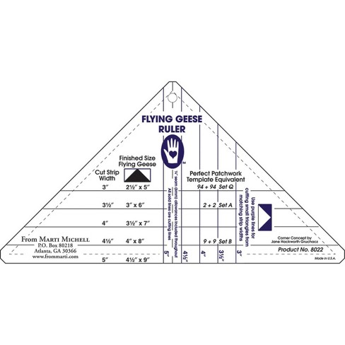 Marti Michell 12 60 Degree Triangle Ruler-3 To 12 Inches Finished